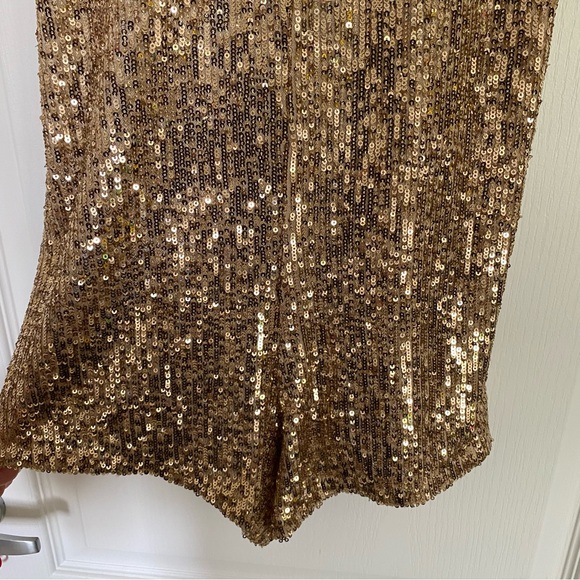 Victoria's Secret Mini Gold Sequins Romper Size M - Picture 3 of 8
